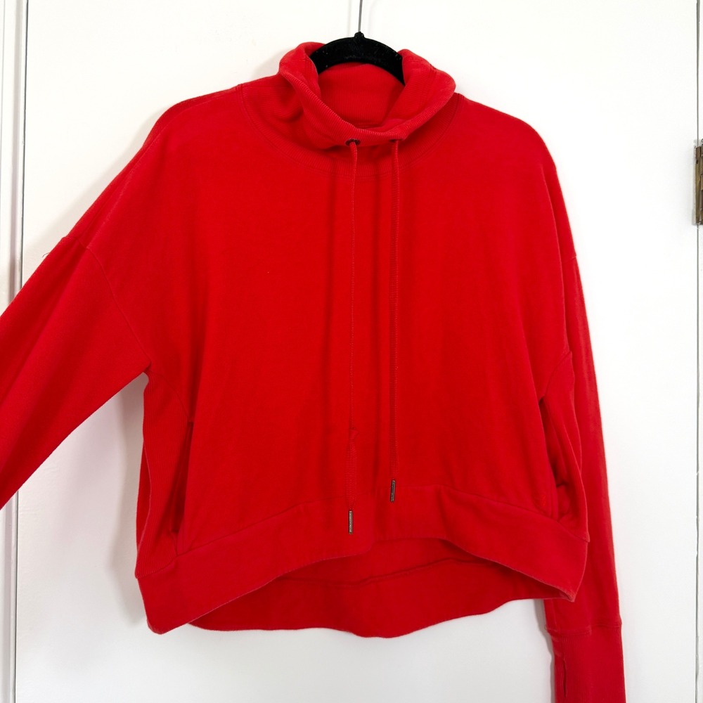 Sweaty Betty Red Harmonise Luxe Funnel Neck Sweatshirt SB5919 XS - Picture 3 of 10